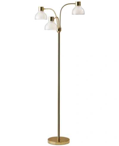 Shop Adesso Presley 3-arm Floor Lamp In Shiny Gold
