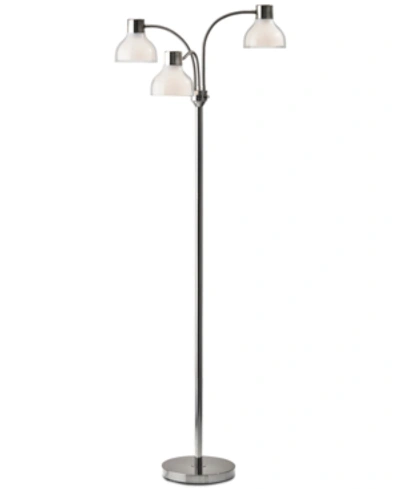 Shop Adesso Presley 3-arm Floor Lamp In Polished Nickel