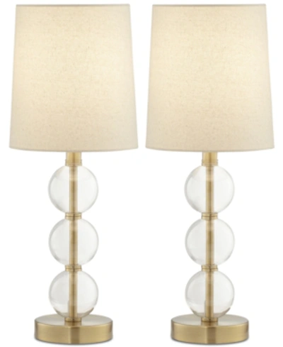 Shop Kathy Ireland Pacific Coast Set Of 2 Preslie Table Lamps In Gold