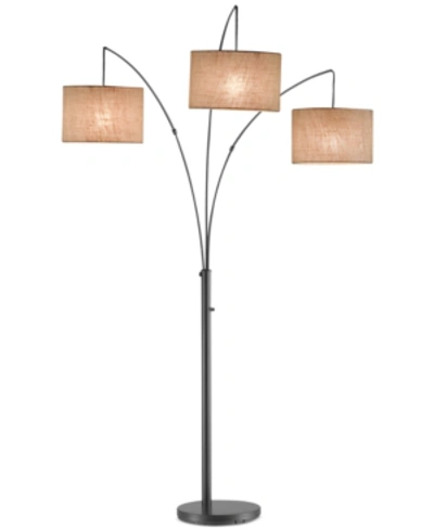 Shop Adesso Trinity Arc Floor Lamp In Charcoal