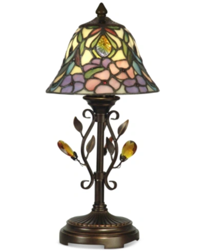 Shop Dale Tiffany Crystal Peony Accent Table Lamp In Multi