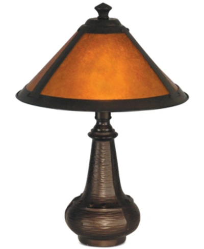 Shop Dale Tiffany Hunter Mica Accent Table Lamp In Brown