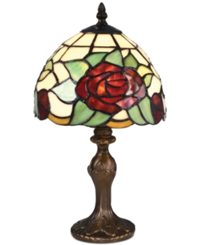 Shop Dale Tiffany Indian Rose Accent Lamp In Brown
