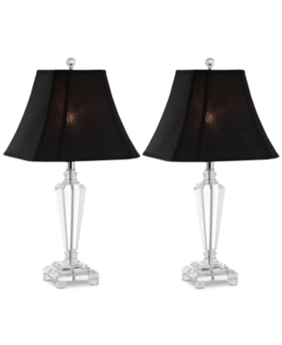 Shop Safavieh Lilly Set Of 2 Table Lamps In Silver/bla