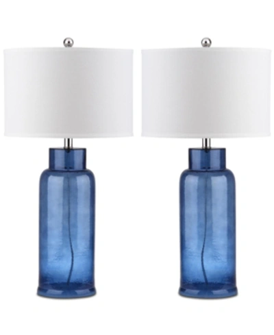 Shop Safavieh Bottle Set Of 2 Table Lamps In Blue
