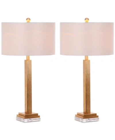 Shop Safavieh Perri Set Of 2 Table Lamps In Gold