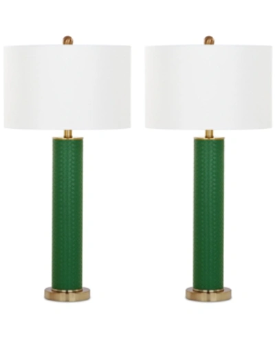 Safavieh Set Of 2 Ollie Table Lamps In Green
