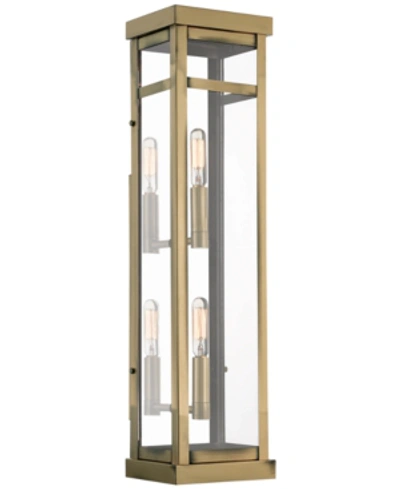 Livex Hopewell 2-light Outdoor Wall Lantern In Antique Bronze