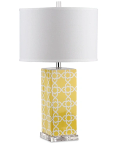 Shop Safavieh Quatrefoil Table Lamp In Yellow