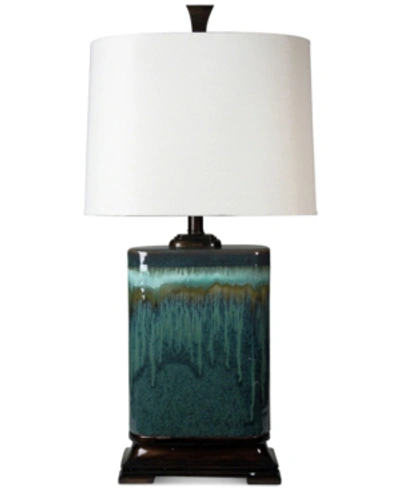 Shop Stylecraft Carolina Ceramic Table Lamp In Emerald
