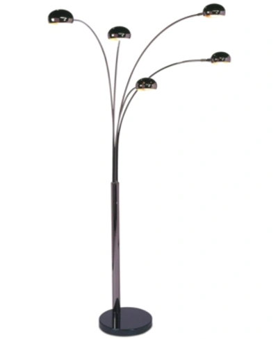 Shop Nova Lighting Mushroom 5 Light Steel Arc Floor Lamp In Black Nickel