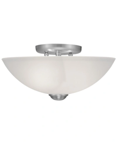 Livex Somerset 13" Semi Flush Light In Bronze