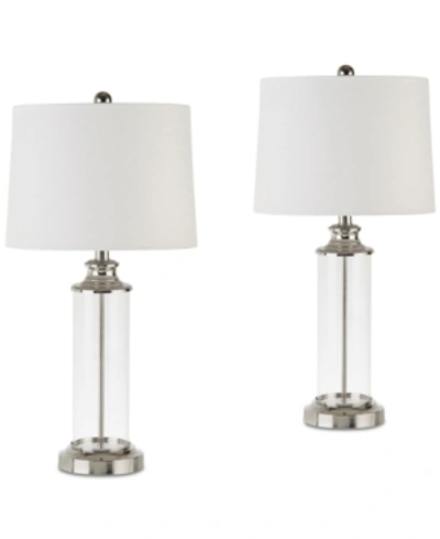 Shop Jla Home Jla Set Of 2 Clarity Table Lamps In Silver