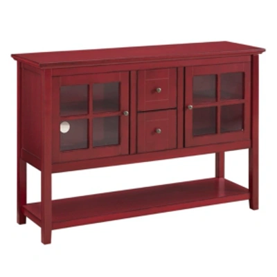 Shop Walker Edison 52" Wood Console Table Tv Stand In Red