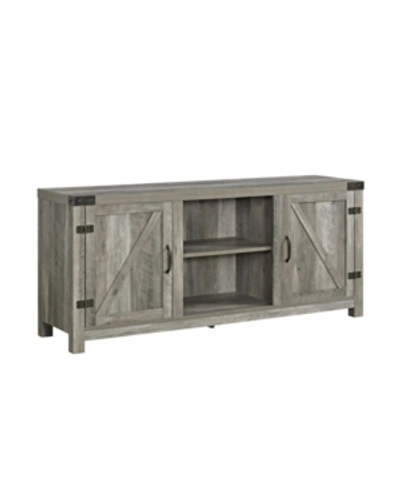 Shop Walker Edison 58" Farmhouse Tv Stand With Barn Door Side Doors In Gray