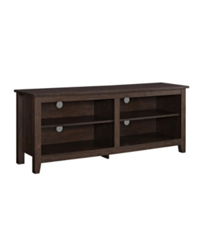 Shop Walker Edison 58" Wood Tv Media Stand Storage Console In Brown