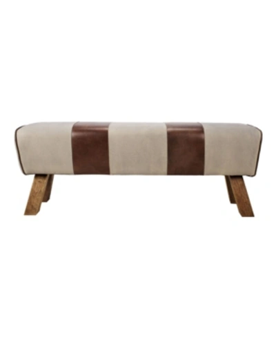 Shop Moe's Home Collection Pommel Bench In Brown