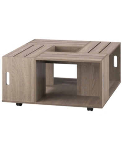 Shop Furniture Of America Closeout Tessa Square Coffee Table In Khaki