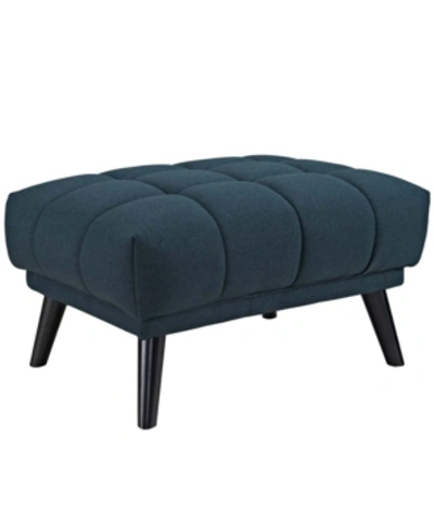 Shop Modway Bestow Upholstered Fabric Ottoman In Blue