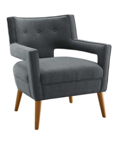 Shop Modway Sheer Upholstered Fabric Armchair In Gray