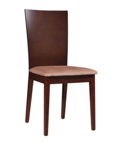 Shop New Spec Inc New Spec Mid Century Wood Dining Chair Set Of 2 Pieces In Brown