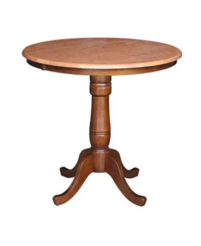 Shop International Concepts 36" Round Top Pedestal Table In Light Brown