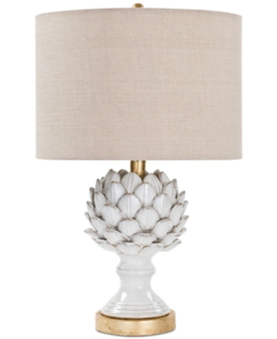Shop Carriage & Co. Leafy Artichoke Table Lamp In White