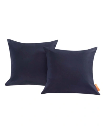 Shop Modway Convene Two Piece Outdoor Patio Pillow Set In Navy