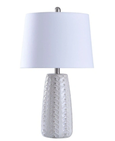 Shop Stylecraft Shannon Table Lamp In Off-white