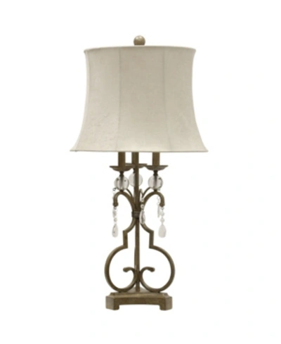 Shop Stylecraft Georgian Silver Traditional Iron And Acrylic Table Lamp In Gray