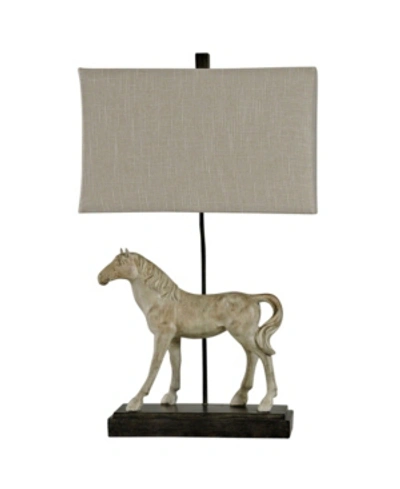 Shop Stylecraft Linen Softback Fabric Shade Table Lamp In Gray