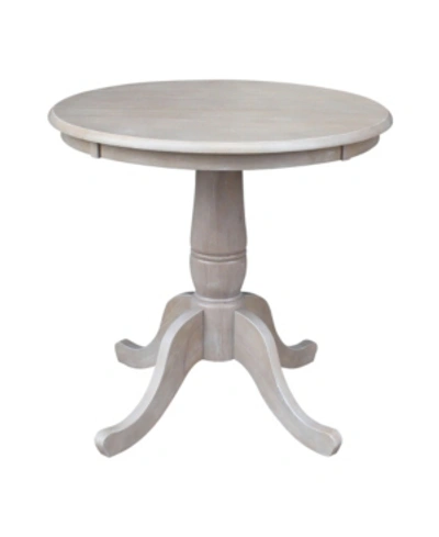 Shop International Concepts 30" Round Top Pedestal Table- 28.9"h In Heather Gray