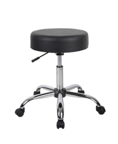 Shop Boss Office Products Antimicrobial Upholstered Medical Stool In Black