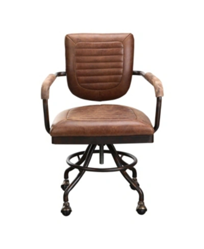Shop Moe's Home Collection Foster Desk Chair In Brown