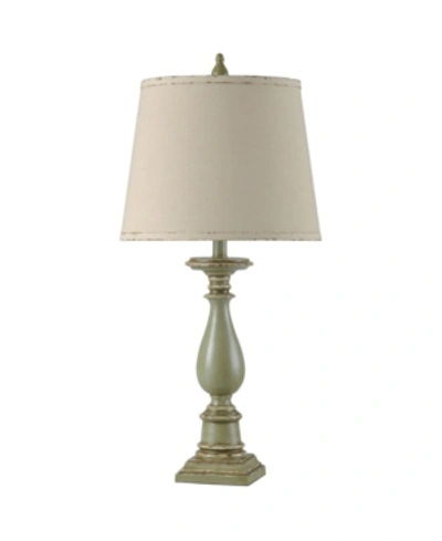 Shop Stylecraft Mackinaw Table Lamp In Green