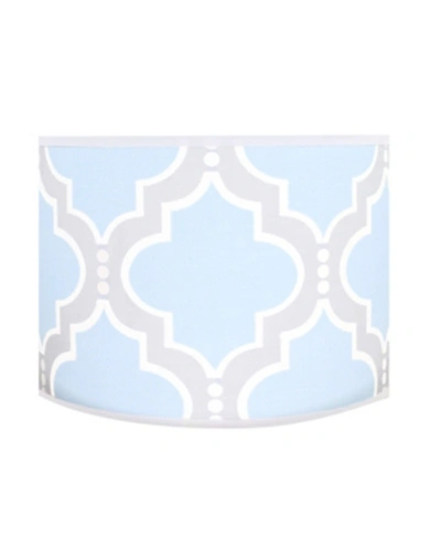 Shop Pam Grace Creations Medallion Lamp Shade In Baby Blue