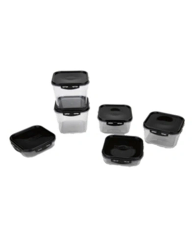 Shop Mind Reader Shatter-proof 12-pc. Food Storage Meal Prep Containers With Airtight Locking Lids In Black