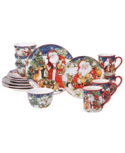 Certified International Magic Of Christmas Santa 16 Piece Dinnerware In Open Miscellaneous