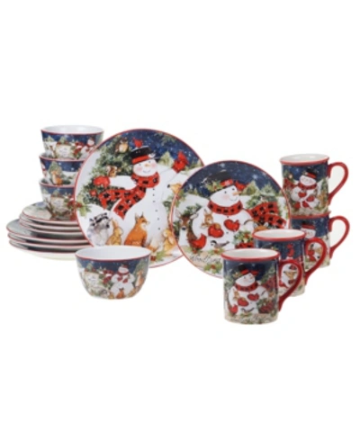 Certified International Magic Of Christmas Snowman 16 Piece Dinnerware Set In Open Miscellaneous