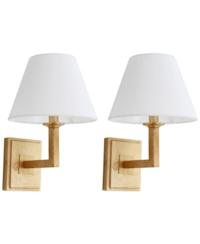 Shop Safavieh Pauline Set Of 2 Sconces In Gold