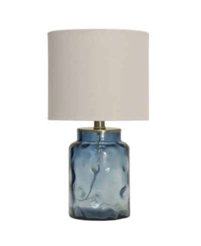Shop Stylecraft Hardback Fabric Shade Table Lamp In Blue