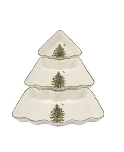 Shop Spode Christmas Tree 3 Piece Dip Bowl Set In Green