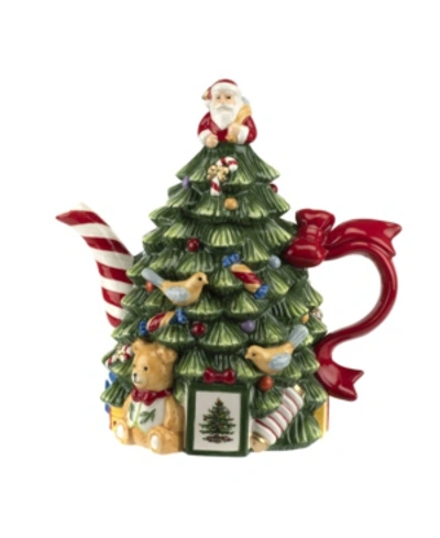 Shop Spode Christmas Tree Figural Tree Teapot In Green