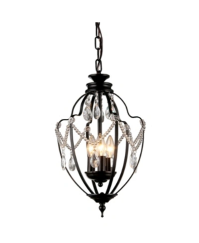 Shop Home Accessories Kennedy 15" 3-light Indoor Chandelier With Light Kit In Black