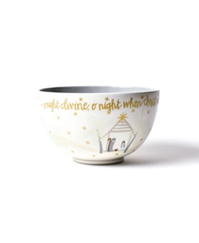 Coton Colors Neutral Nativity 9" Footed Bowl In White