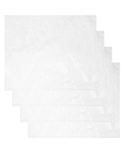Elrene Caiden Elegance Damask Placemat, Set Of 4 In Silver