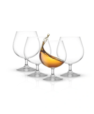 Shop Joyjolt Cask Brandy Glass, Set Of 4 In Clear