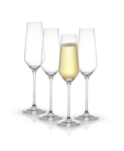 Shop Joyjolt Layla Champagne Glasses, Set Of 4 In Clear