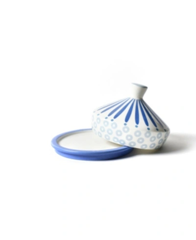 Shop Coton Colors Burst Round Butter Dish In Blue