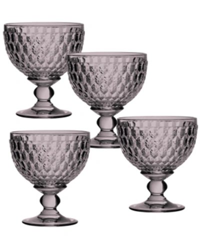 Shop Villeroy & Boch Boston Rose Crystal Dessert Bowl/ Champagne Glass, Set Of 4